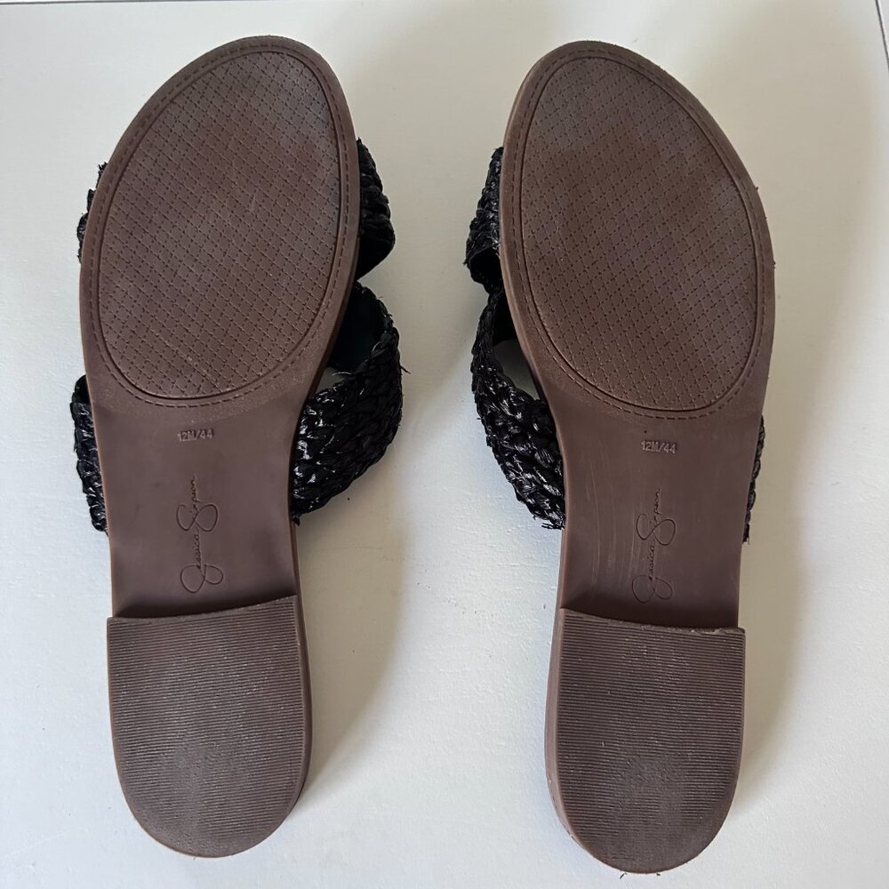 Jessica Simpson Elaney Sandal Black Raffia - Picture 5 of 5